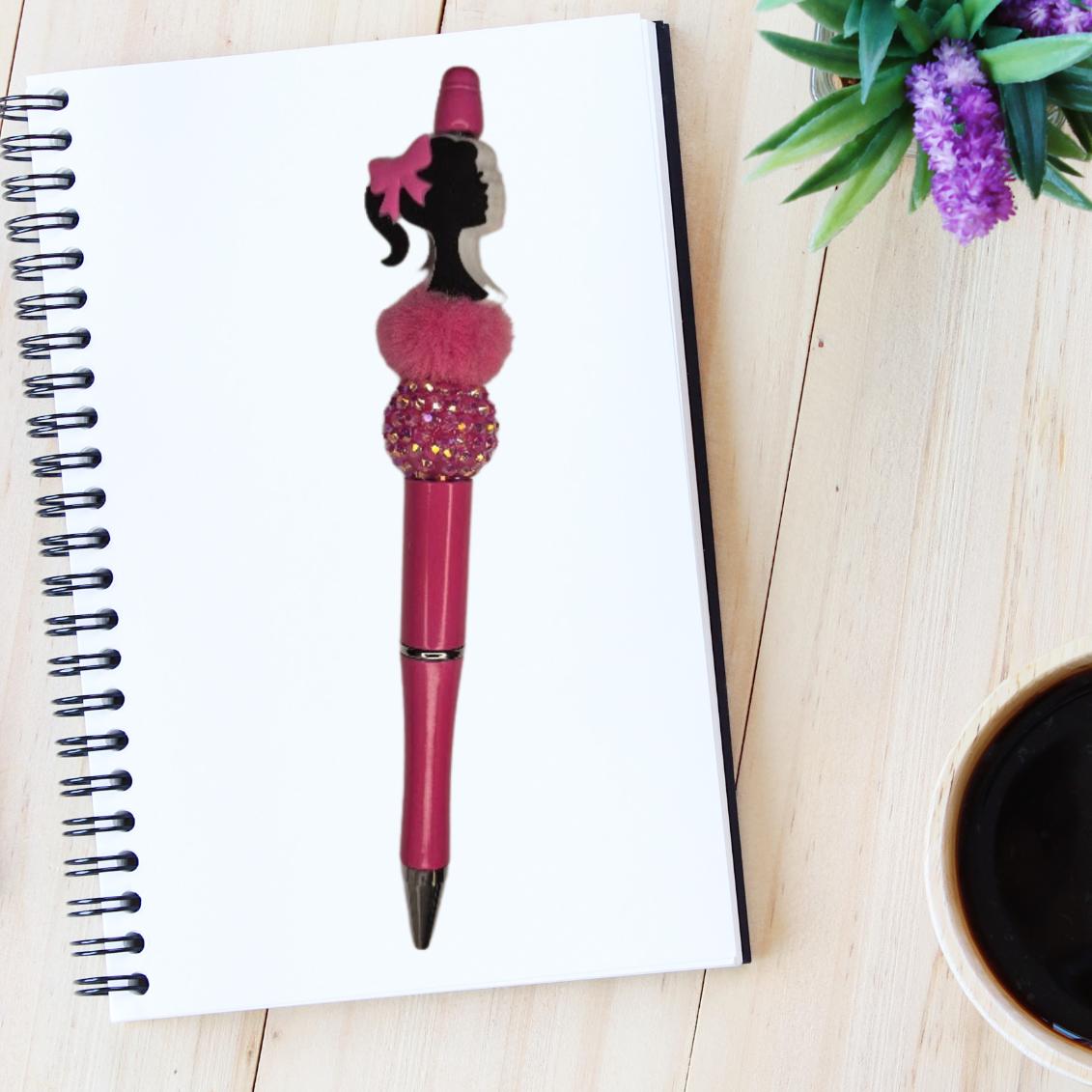 "Pink Glam Girl" Glitter Pen