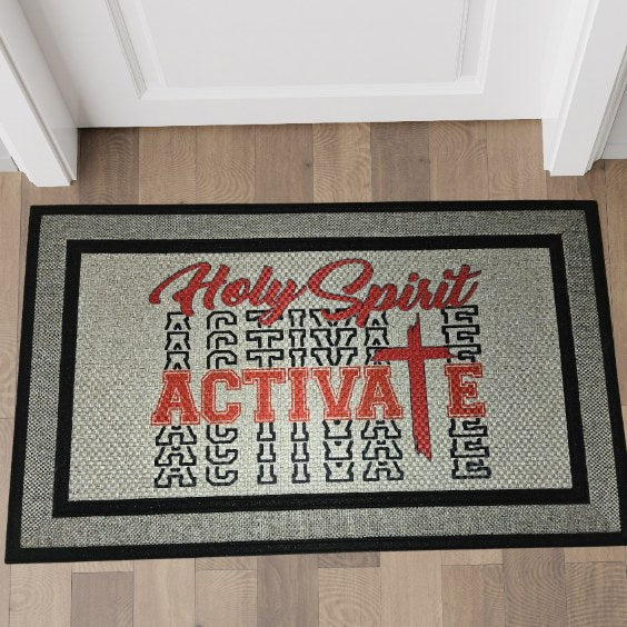 "Holy Spirit Activate" Doormat